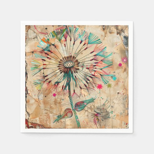 Blumenparty Serviette (Vorderseite)