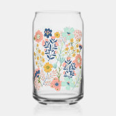 Blumenpastel Can Jar Dosenglas (Vorderseite)