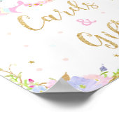 Blumenpastel Einhorn Karten und Geschenke Dekorati Poster (Ecke)