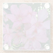 Blumenpastel Pink Long Petal Bloom Foto Blume Glasuntersetzer (Rückseite)