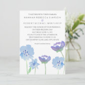 Blumenpastel Watercolor Einladung zur Hochzeit (Stehend Vorderseite)