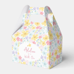Blumenpastell-Wildblume 1. Geburtstag Geschenkschachtel