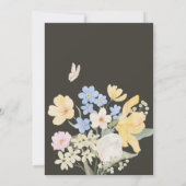 Blumenpastellfarbe Geburtstag Einladung (Rückseite)