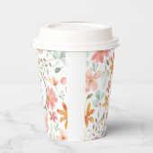 Blumenpastellpapier-Cup mit anfänglichem Pappbecher (Links)