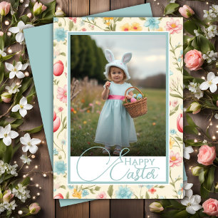 Blumenpasten Happy Oaster Custom Foto Feiertagskarte