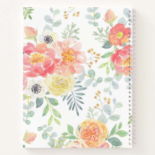 Blumenpastete Notizbuch (Rückseite)