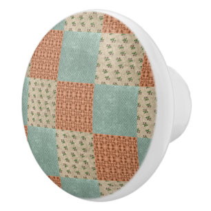 Blumenpatchwork-Muster-Keramik-Griff Keramikknauf