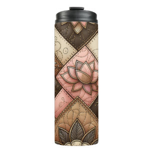 Blumenpatchworkmuster-Design Thermosbecher