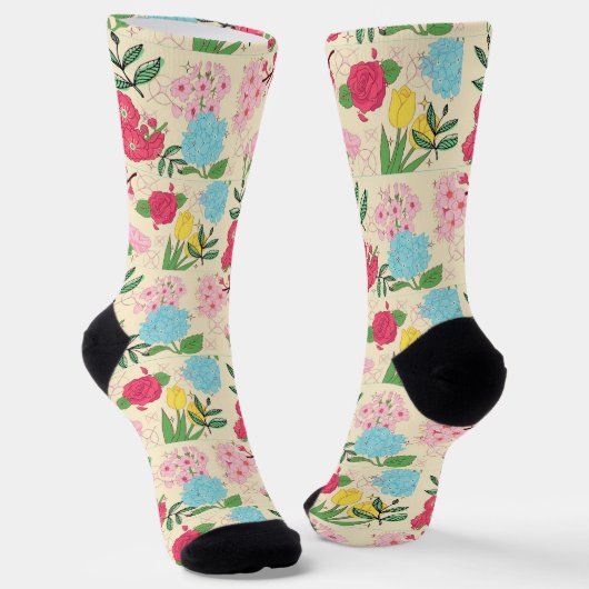 BLUMENPATTER SOCKEN (Gewinkelt)