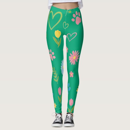 Blumenpaw Print Leggings (Vorderseite)