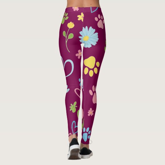 Blumenpaw Print Leggings (Rückseite)