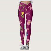 Blumenpaw Print Leggings (Vorderseite)