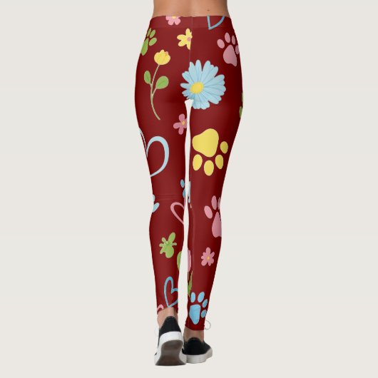 Blumenpaw Print Leggings (Rückseite)