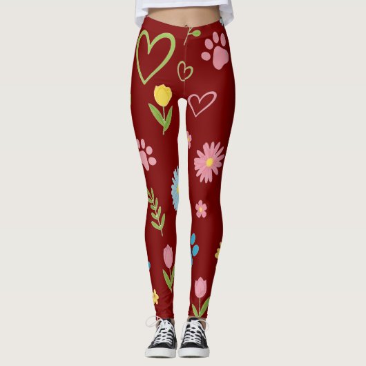 Blumenpaw Print Leggings (Vorderseite)
