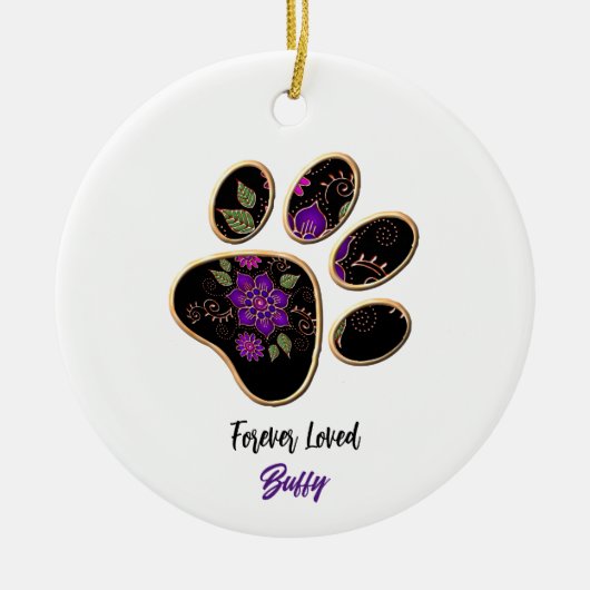 Blumenpaw Print Ornament (Vorne)