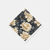 Blumenpeony Elegante Moderne Serviette (Ecke)