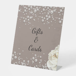 Blumenperlen Begrüßungsschild Brautparty Sockelschild