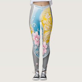 Blumenperlen o Pink AI art Leggings