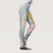 Blumenperlen o Pink AI art Leggings (Rechts)