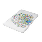 Blumenpfau Badematte (Schrägansicht)