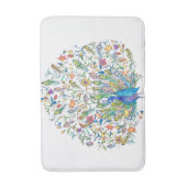 Blumenpfau Badematte (Vorderseite Vertikal)