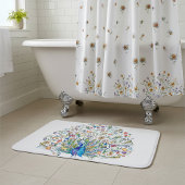 Blumenpfau Badematte