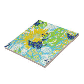 Blumenpfau Fliese (Seite)