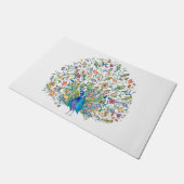 Blumenpfau Fußmatte (Schrägansicht)