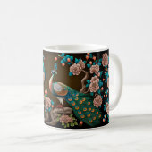 Blumenpfau kaffeetasse (VorderseiteRechts)