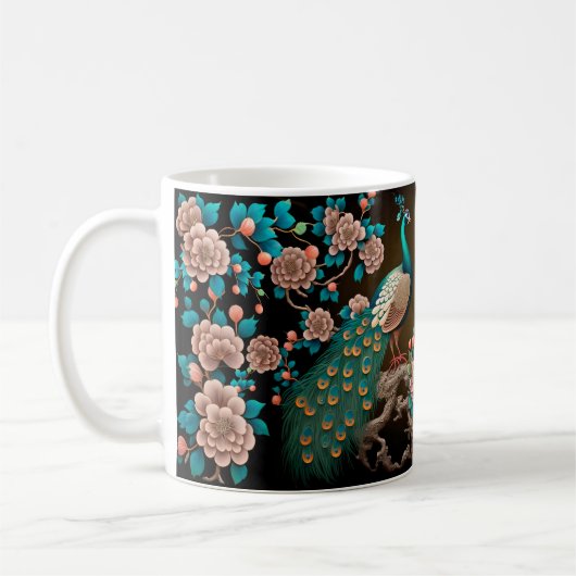 Blumenpfau kaffeetasse (Links)