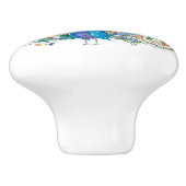 Blumenpfau Keramikknauf (Seitenansicht)