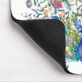 Blumenpfau Mousepad (Ecke)