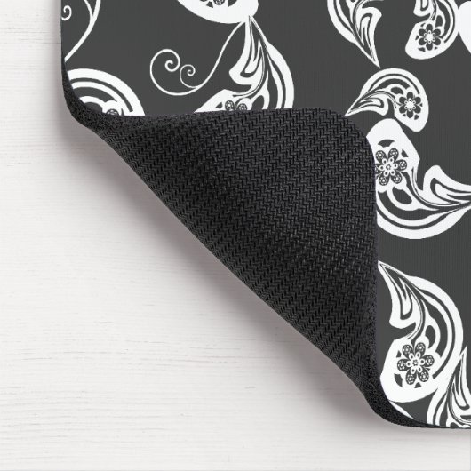 Blumenpfau-Muster-weißes kundenspezifisches Mousepad (Ecke)