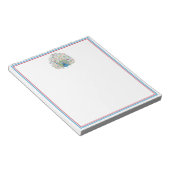 Blumenpfau Notizblock (angewinkelt)