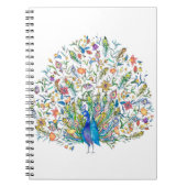 Blumenpfau Notizblock (Vorderseite)