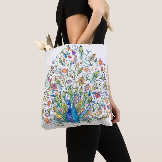 Blumenpfau Tasche (Von Nahem)