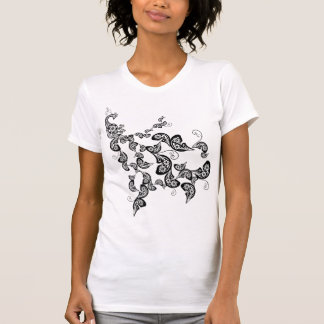 Blumenpfauenmuster-T - Shirt