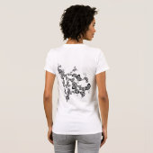 Blumenpfauenmuster-T - Shirt (Schwarz voll)