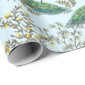 Blumenpfauenwackelpapier Geschenkpapier (Rolleneckpunkt)