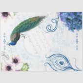 Blumenpfauge-Entpackpapier Seidenpapier (Vorderseite)