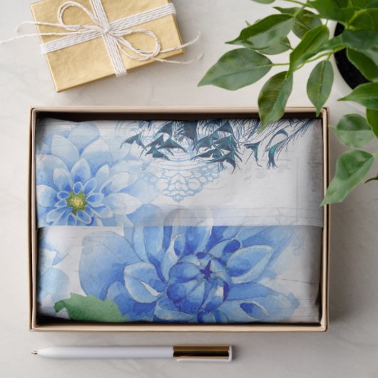 Blumenpfauge Seidenpapier (Geschenk)