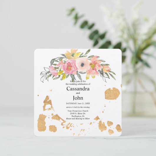 Blumenpfeife Einladung (Stehend Vorderseite)