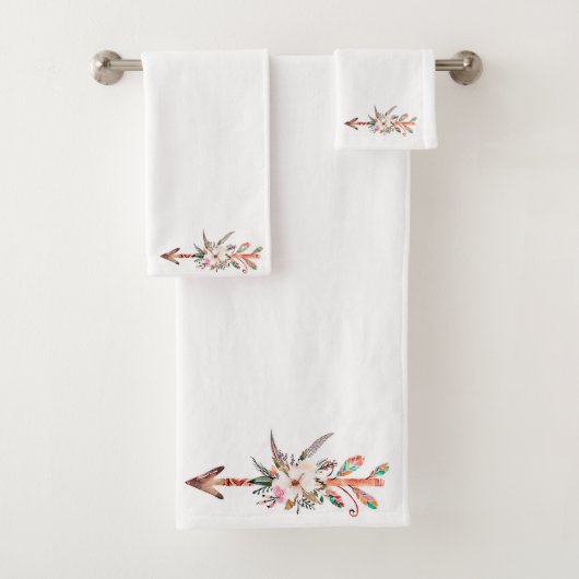 Blumenpfeil Badhandtuch Set (Insitu)
