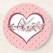 Blumenpfeil Valentinstag Getränkeuntersetzer (Vorne)