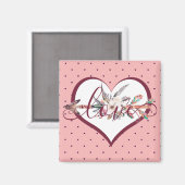 Blumenpfeil Valentinstag Magnet (Vorderseite/Rückseite)