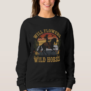 Blumenpferd Frühling Natur Pferdeliebhaber Grafik  Sweatshirt