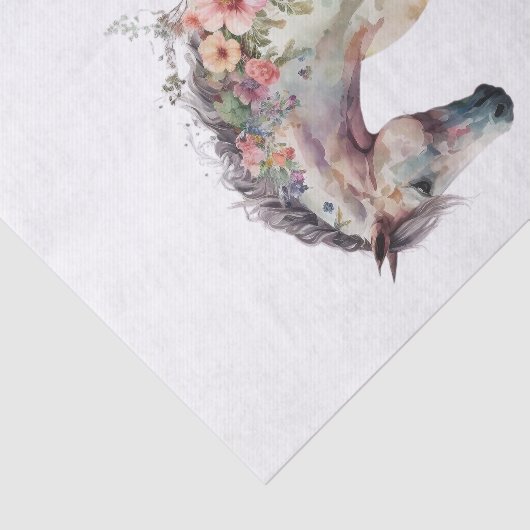 Blumenpferd II Seidenpapier (Ausschnitt)