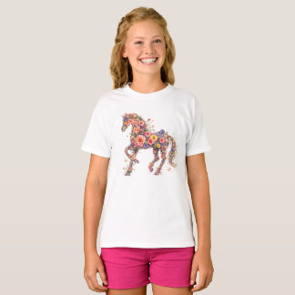 Blumenpferd T-Shirt