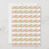 Blumenpferd Watercolor Babydusche Einladung (Rückseite)