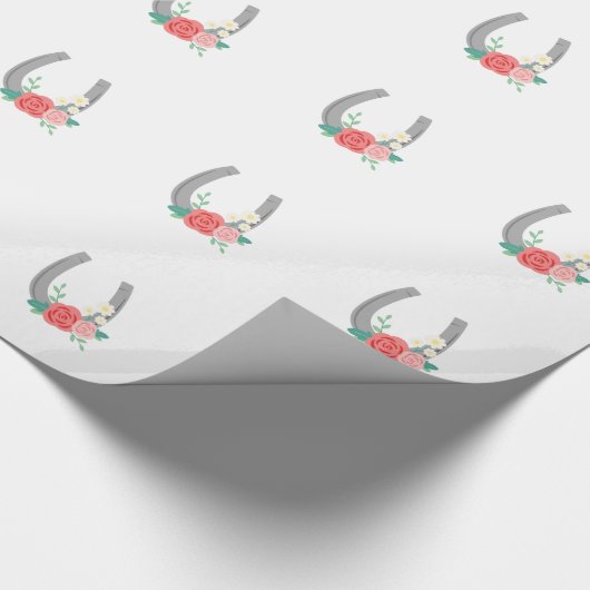 Blumenpferdeschuh Geschenkpapier (Ecke)